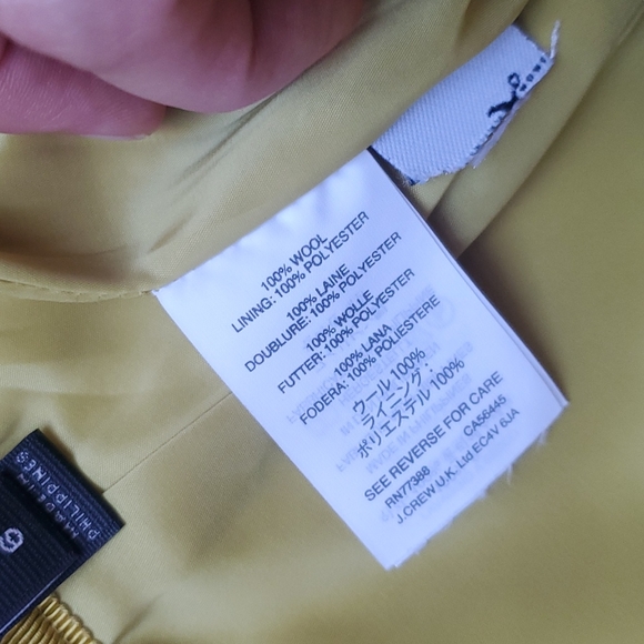 J.Crew sz 6, wool not quite lime green mid length skirt with pockets - Picture 5 of 6